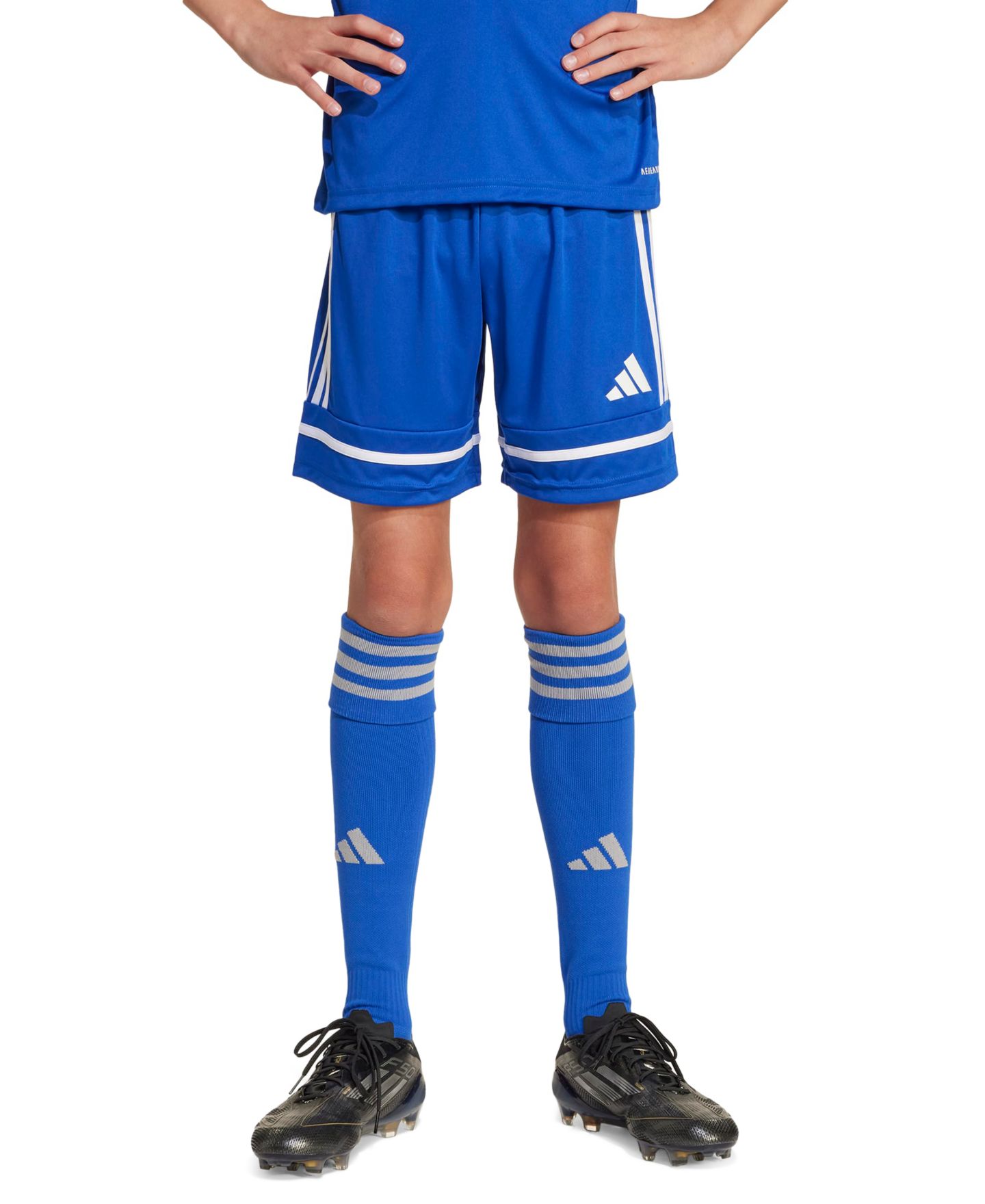 Шорты adidas Squadra Soccer Shorts для мальчиков, цвет: Королевский синий / Белый — фото 1