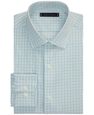 macy's tommy hilfiger men's dress shirts Tommy Hilfiger Men's Regular-Fit Long-Sleeve Dress Shirt - Mist