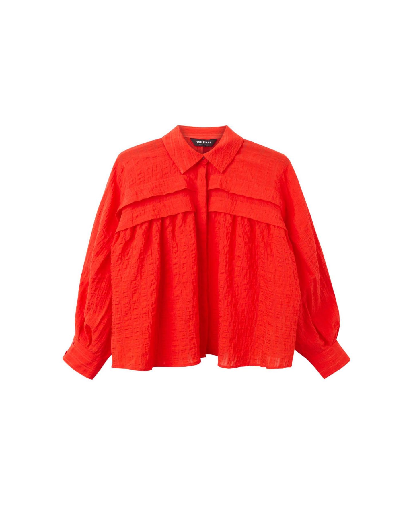 Женская блузка Whistles Textured Frill Detail, цвет: Красный — фото 2