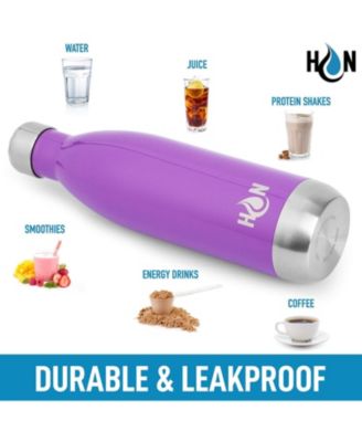 Double Wall Insulated Metal Water Bottle For Hot & Cold Drinks with Leak-proof Lid (25oz)