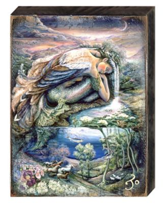 Mer Angel Wall Wooden Decor by Josephine Wall