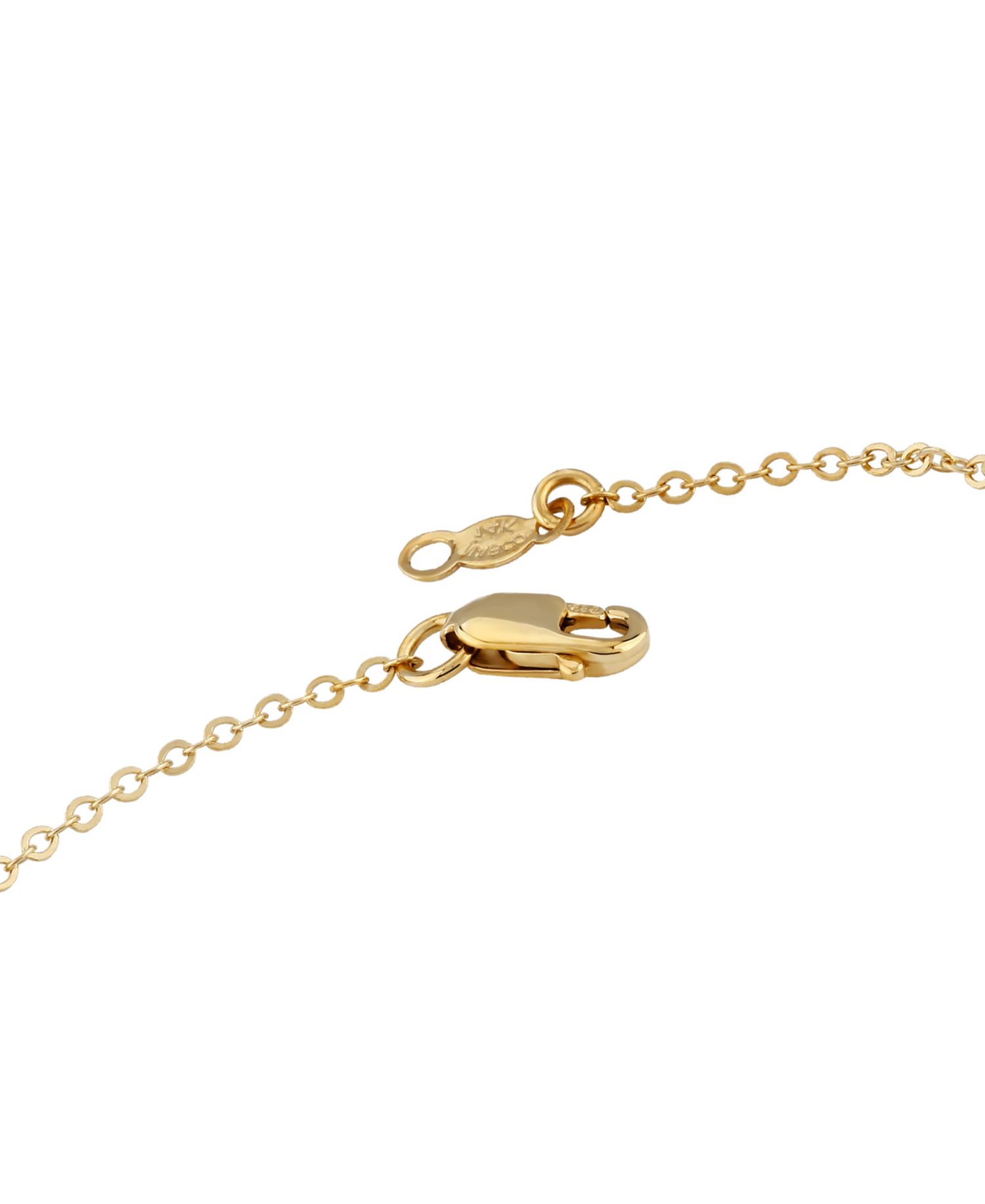 Sideways Cross Necklace Set in 14k Gold