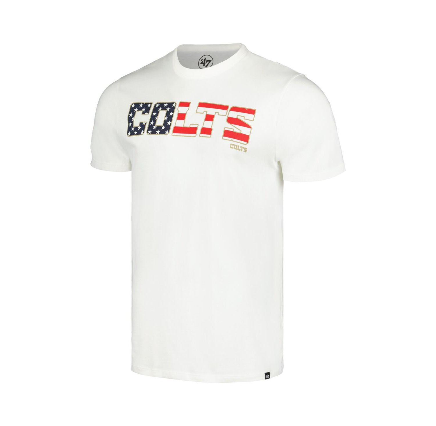 Men's White Indianapolis Colts Flag Script Franklin T-Shirt
