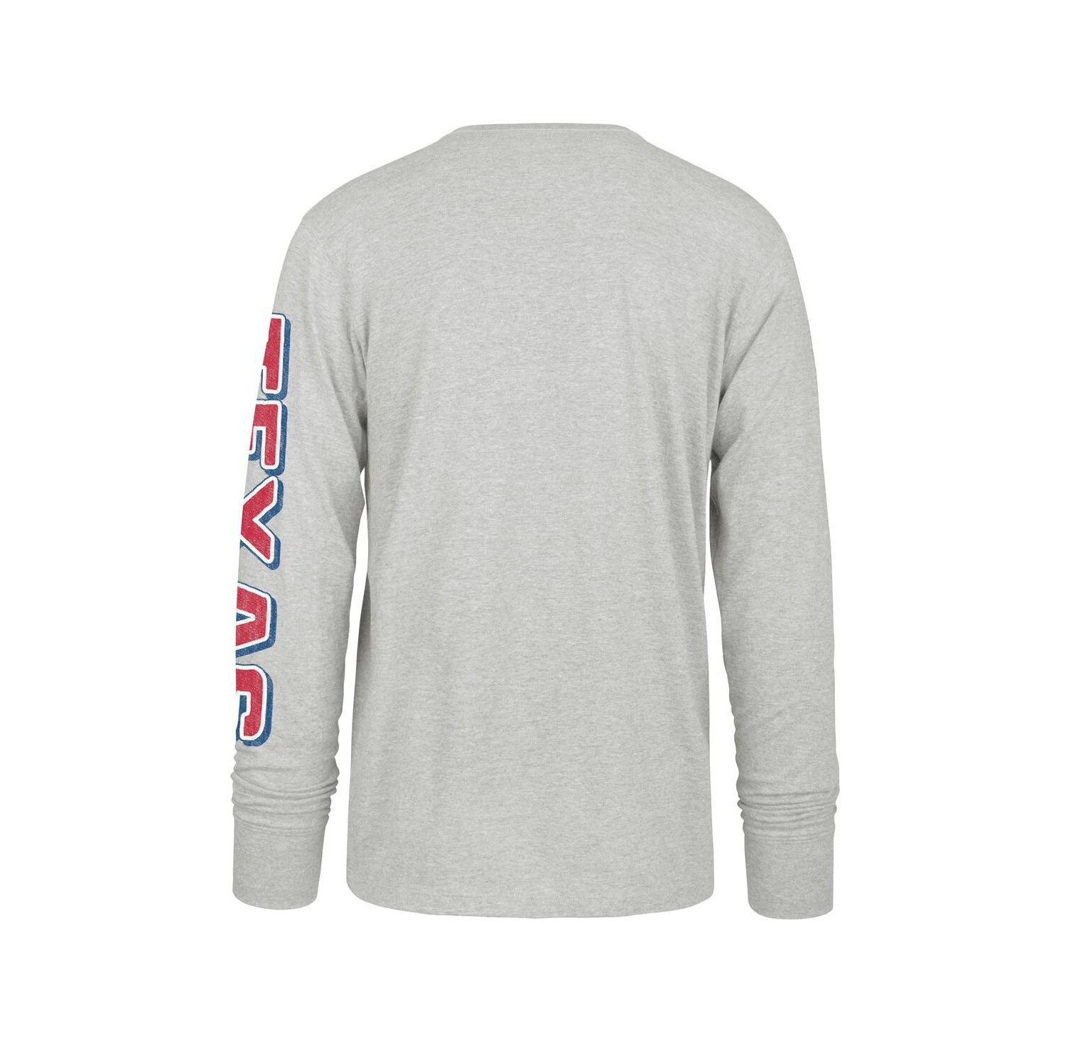 Men's Gray Texas Rangers Big & Tall Distressed Franklin Long Sleeve T-Shirt