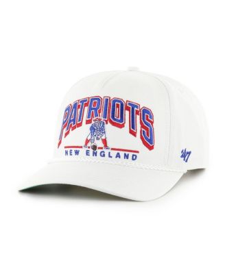 Men's White New England Patriots Coltrane Throwback Rope Hitch Adjustable Hat