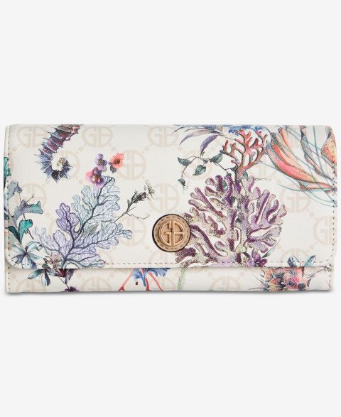 Giani Bernini Sea Print Receipt Manager Wallet