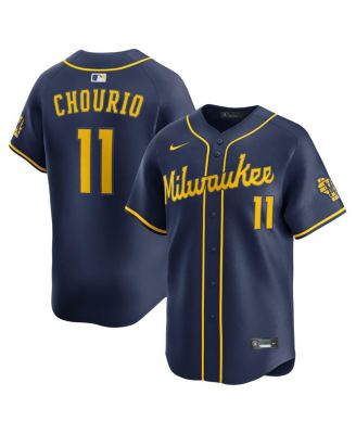 Men's Jackson Chourio Navy Milwaukee Brewers Alternate 2 Limited Jersey