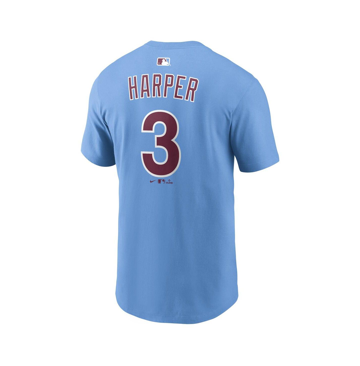 Мужская футболка Nike Bryce Harper Light Blue Philadelphia Phillies Name & Number — фото 3