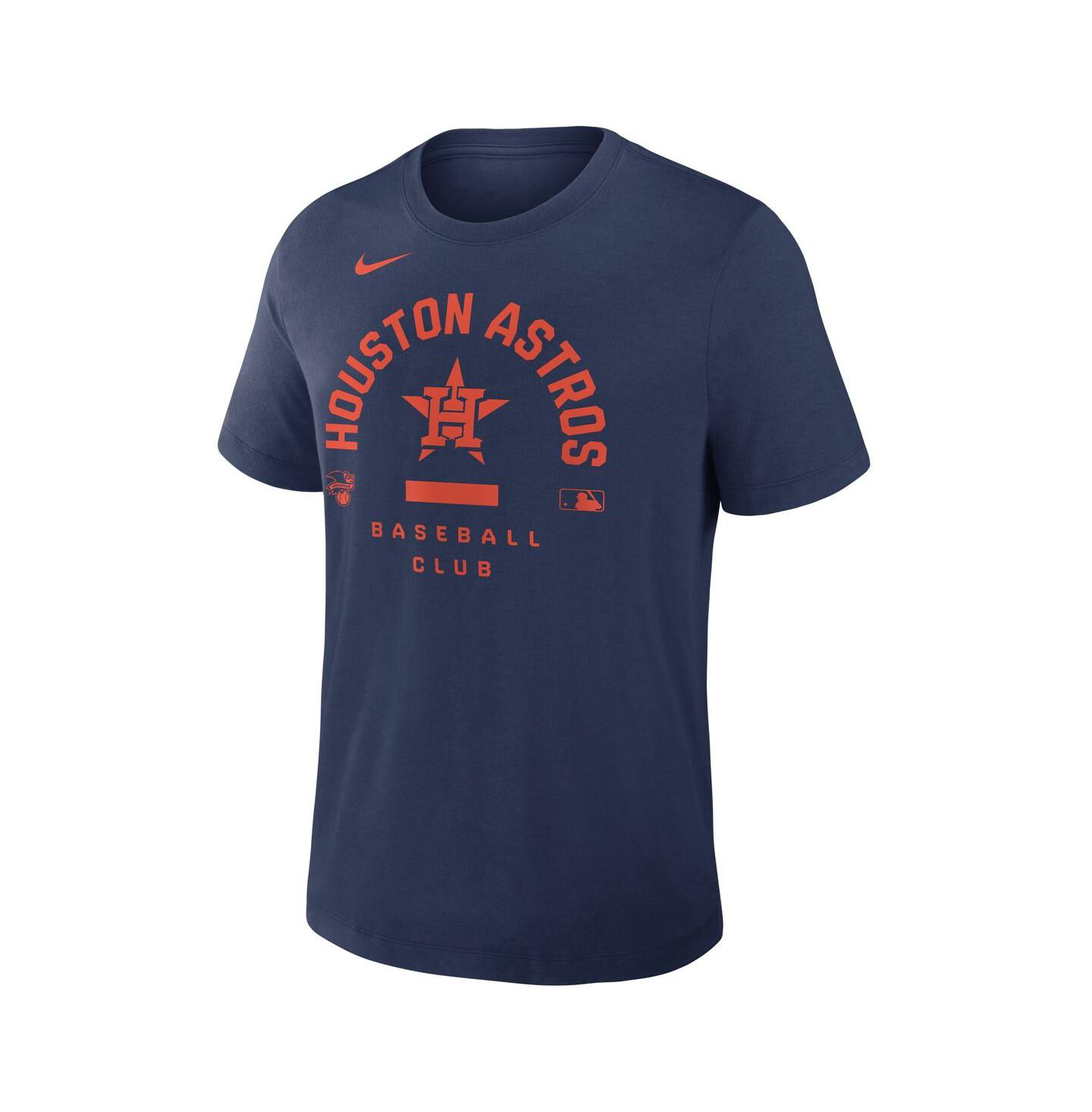 Мужская футболка Nike Navy Houston Astros Authentic Collection Early Work Tri-Blend Dri-FIT — фото 2