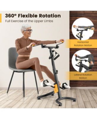 Pedal Exerciser with Adjustable Handgrip for Seniors