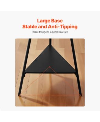 Freestanding Coat Rack - Coat Hanger Stand, Hall Tree with 2 Shelves and 6 Hooks for Bedroom, Living Room