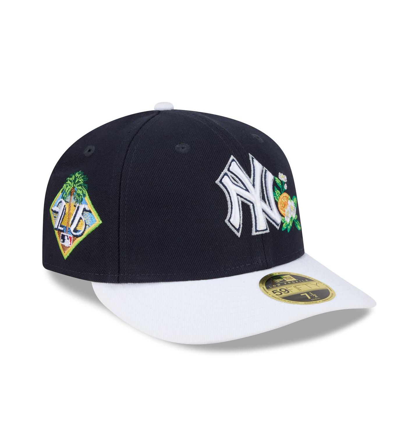 Мужская кепка New Era Navy/White New York Yankees 2026 Spring Training Low Profile 59FIFTY Fitted Hat — фото 1