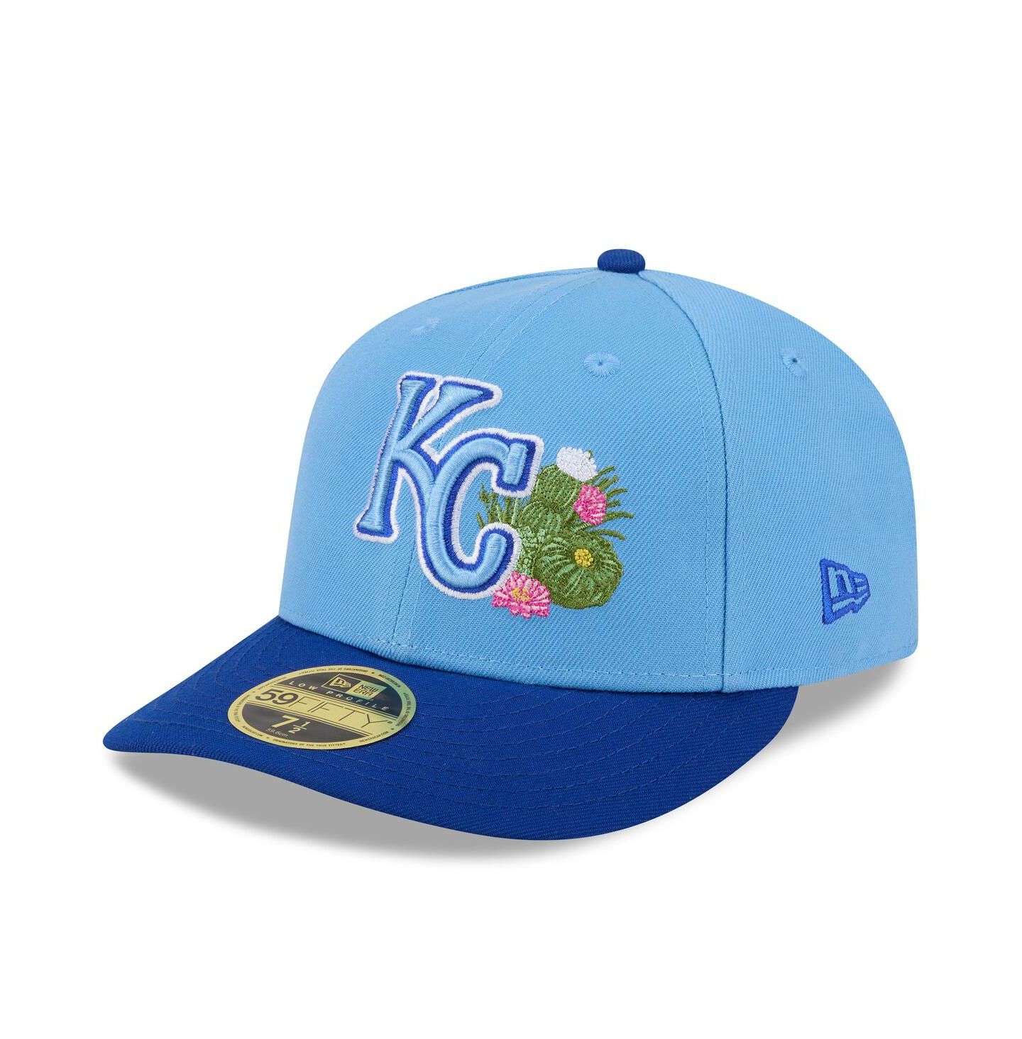 Мужская кепка New Era Light Blue/Royal Kansas City Royals 2026 Spring Training Low Profile 59FIFTY Fitted Hat — фото 3