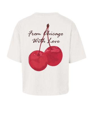 Women's Cream Chicago Cubs Love Letter Reed City T-Shirt