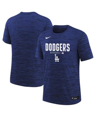 Big Boys and Girls Royal Los Angeles Dodgers Authentic Collection Velocity Dri-FIT T-Shirt