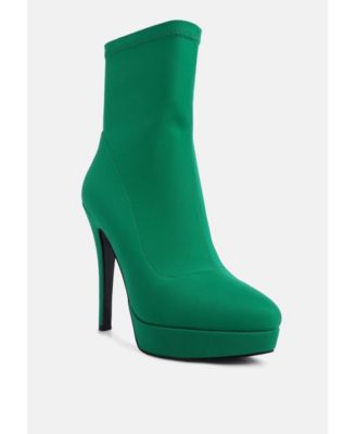 Womens Patotie Lycra High Heel Ankle Boots