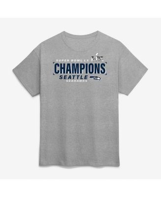 Men's Steel Seattle Seahawks Super Bowl LX Champions Counting Points Score T-Shirt
