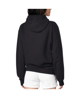 Women's Black San Diego Padres Metallic Drop Fleece Hoodie