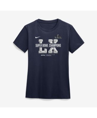 Women's College Navy Seattle Seahawks Super Bowl LX Champions Sacrifice T-Shirt