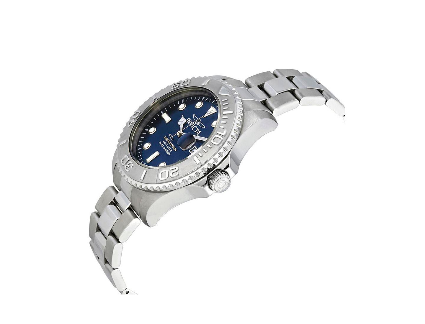 Мужские часы Invicta 24623 Pro Diver Quartz Blue Dial, цвет: Серебряный — фото 2