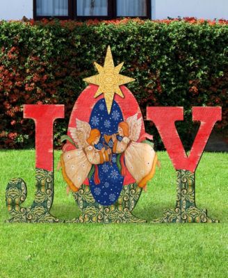 Joy Angels Wooden Outdoor Decoration