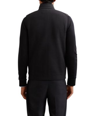 Men's Funnel-Neck Quilted Knit Gilet