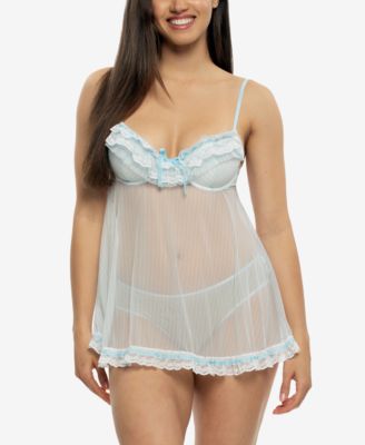 Women's Ruffles Luxe Babydoll Set 82154P