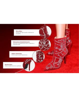 Women's Dunari Diamante Embellished Microfiber Boots