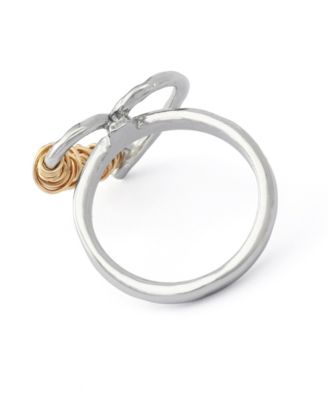 Two-Tone Heart Cocktail Ring