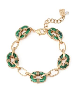Malachite Reversible Link Bracelet