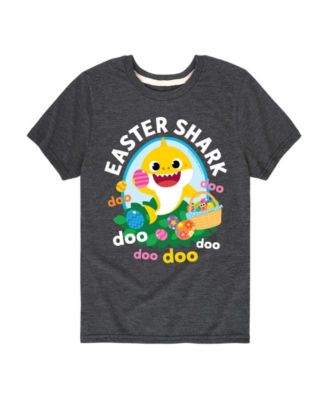 Hybrid Boys Toddler 2T-5T Baby Shark Easter Shark Short-Sleeve Graphic T-Shirt - Heather Charcoal 25$