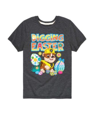 Hybrid Boys Toddler 2T-5T Paw Patrol Digging Easter Short-Sleeve Graphic T-Shirt - Heather Charcoal 25$