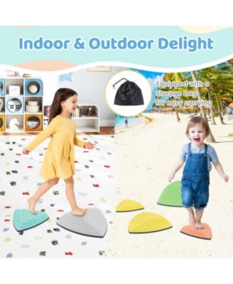 Kids' Non-Slip Stepping Stones with Storage Bag
