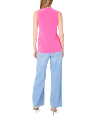 Women's Crossover Wrap-Front Sleeveless Top