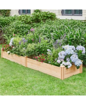 Wooden Raised Garden Bed Divisible Planter Box Wood