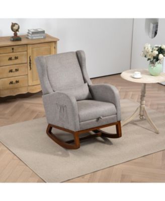 Modern Rocking Chair with Footrest