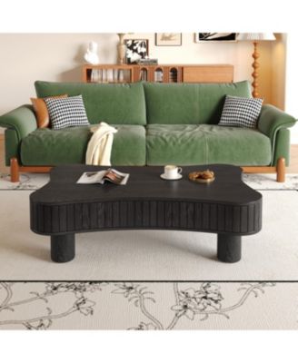 Lift Top Coffee Table - Fluted Panel, Hidden Storage.