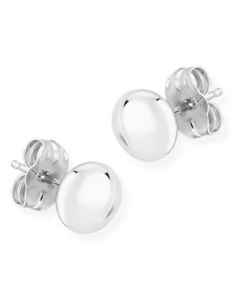 Flat Ball Stud Earring in 14k Yellow, White, or Rose Gold  (5mm)