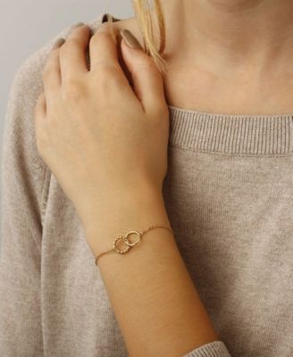Interlocking Adjustable Bracelet Set in 14k Yellow Gold