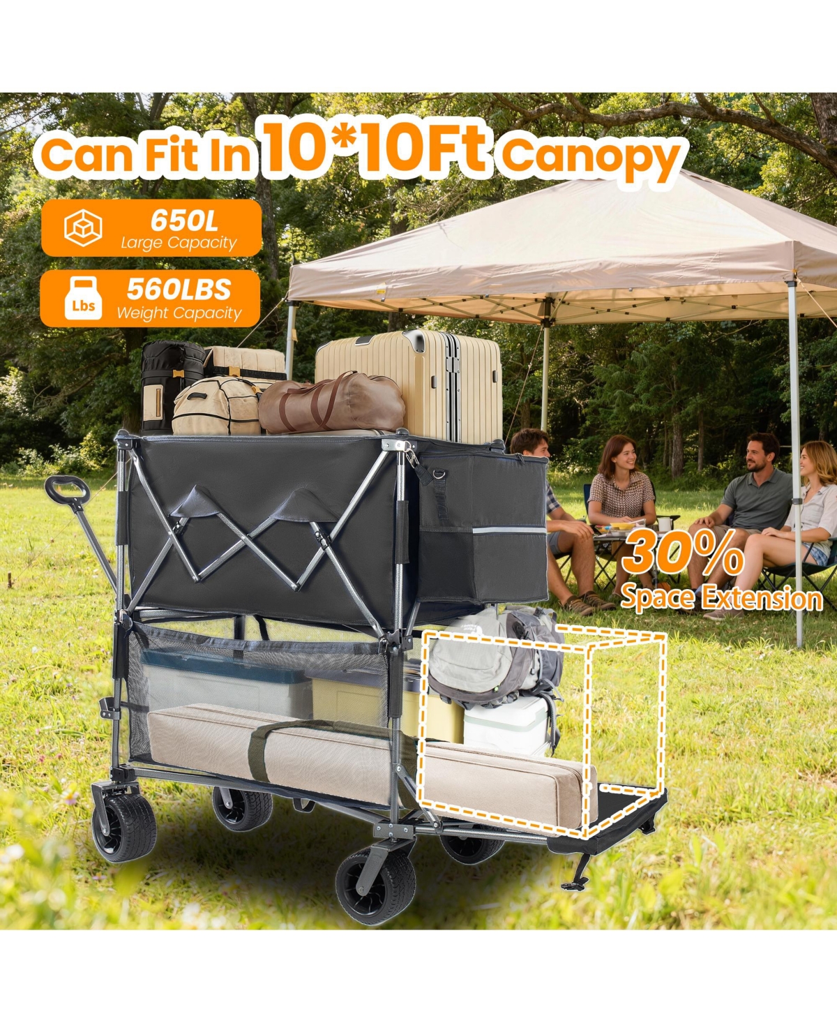 Rainsken Heavy Duty Double-Layer Wagon