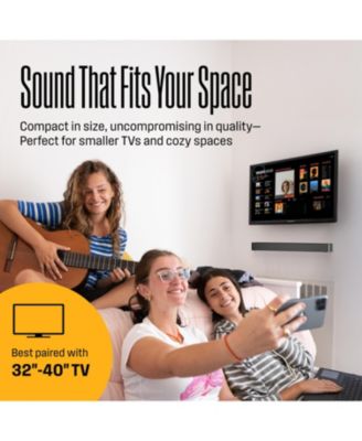 2.0 Compact Soundbar, 120W with Dolby Atmos & Digital Plus, eARC HDMI, Bluetooth, Roku TV Ready