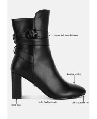 Cobra Womens Buckle Strap Embellished Ankle Boots