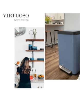 19 Gallon Large Kitchen Trash Can with Soft Close Lid, Liner-Free Stainless Steel Body