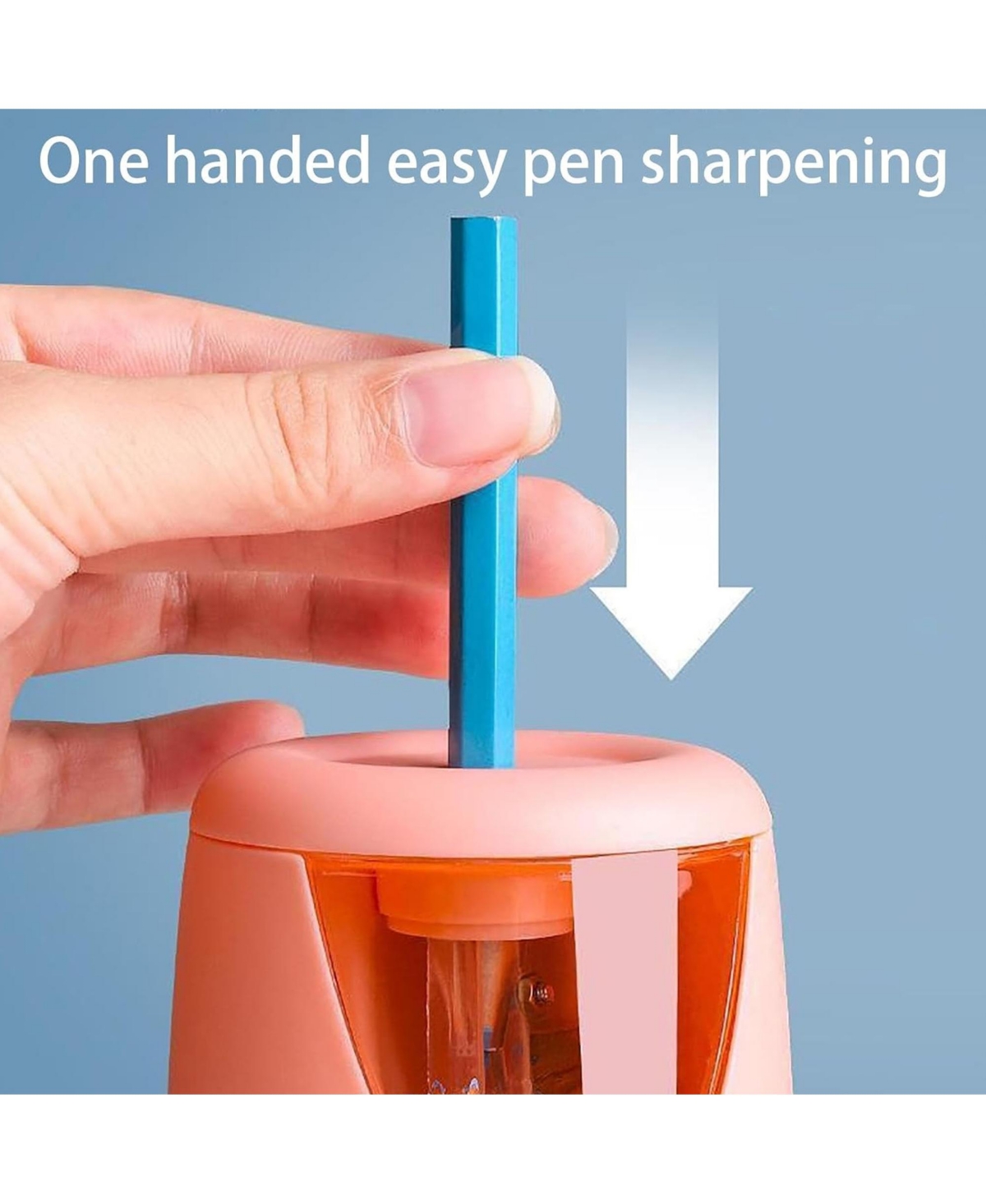 Htutwoo Electric Pencil Sharpeners Stationery, Super Fast Sharpening with Shavings Box for 6-8mm Pencils