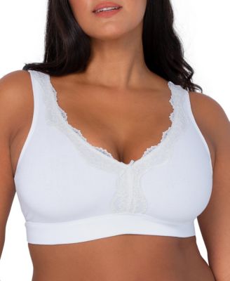 Women's Full Coverage Wireless Cotton Bralette, 2 Pack