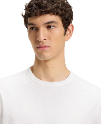 Men's Cotton Slub Logo Detail T-Shirt