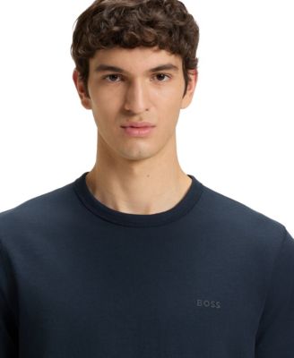 Men's Cotton Slub Logo Detail T-Shirt