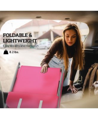 Foldable Reclining Pool and Beach Chair w/ Pillow,