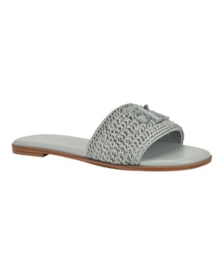 Women's Kamine Woven Logo Flat Slip-On Sandals