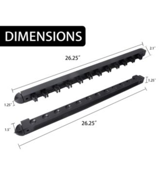 2-Piece Wood 12 Billiard Pool Cue Rack Wall Mounted Holders, Pool Cue Sticks Wall Rack Set.